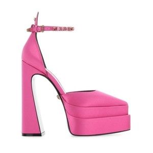 Versace Pink Silk Satin Pumps - NWT